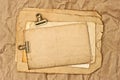 Old blank paper, post card and photo sheets Royalty Free Stock Photo