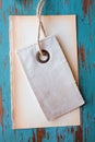 Old blank tag and paper Royalty Free Stock Photo