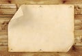 Old blank vintage paper on wood background Royalty Free Stock Photo