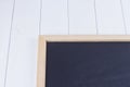 Old blank vintage school slate or chalkboard lying Royalty Free Stock Photo