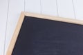 Old blank vintage school slate or chalkboard lying Royalty Free Stock Photo