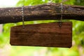 Old blank wooden signboard