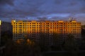 Old block of flats - apartment building made from concrete panels in communist era in eastern Europe, Prague, Czech Republic Royalty Free Stock Photo
