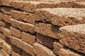 Old block sandstone wall Royalty Free Stock Photo