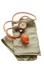 Old blood pressure cuff Royalty Free Stock Photo