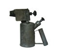 An old blowtorch insulated on a white background Royalty Free Stock Photo