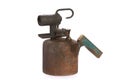 Old blowtorch isolated on a white background Royalty Free Stock Photo