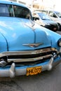 Old blue American Chevrolet car