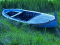 Old blue boat Royalty Free Stock Photo