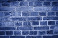 old blue brick wall background for text Royalty Free Stock Photo