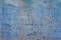 Old blue brick wall background texture