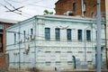 The old blue building architecture in Kharkiv Ukraine