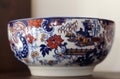 Old blue chinoiserie porcelain fruit bowl