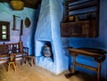 Interior of a old rural house in Transylvania, Romania. Royalty Free Stock Photo