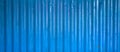 Old blue corrugated metal texture surface. Royalty Free Stock Photo