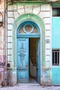 Old blue door in Havana