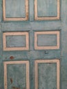 old blue door with peeling paint Royalty Free Stock Photo