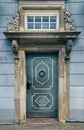 Old blue door in Riga, Latvia Royalty Free Stock Photo