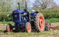 Old blue fordson major tractor at ploughing match Royalty Free Stock Photo