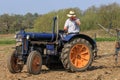 Old blue fordson major tractor at ploughing match Royalty Free Stock Photo