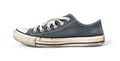 Old blue sneaker isolated on white background Royalty Free Stock Photo