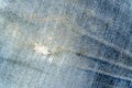 Old blue Jeans texture background.Ripped Destroyed Torn Blue jeans background. Close up blue jean texture Royalty Free Stock Photo