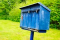 Old blue mailbox Royalty Free Stock Photo