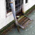 Venice, Italy - Old mooring pole for gondolas Royalty Free Stock Photo