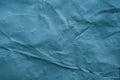 Old blue paint, crumpled sheet of old metal, grungy texture surface, close-up vintage background Royalty Free Stock Photo
