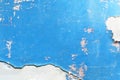 Old blue painted metal surface crack abstract background Royalty Free Stock Photo