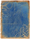 Old blue paper