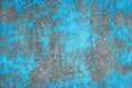 Old blue peeling paint dirty concrete wall texture with abstract grunge pattern cement background Royalty Free Stock Photo