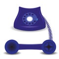 Old blue phone Royalty Free Stock Photo