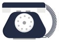 Old blue phone, icon Royalty Free Stock Photo