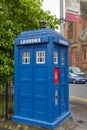 Old blue Police Box Glasgow Royalty Free Stock Photo