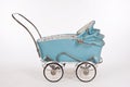 Old blue pram