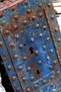 Old blue rusty safe Royalty Free Stock Photo