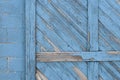 Old Blue Storage Building Door Detail
