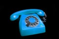 old blue telephone Royalty Free Stock Photo