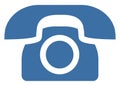 Old blue telephone, icon Royalty Free Stock Photo
