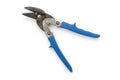 Old blue tin snips Royalty Free Stock Photo