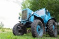 An old blue tractor Royalty Free Stock Photo