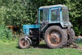 An old blue tractor Royalty Free Stock Photo