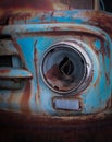 Old Blue Truck Head light Royalty Free Stock Photo