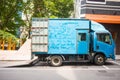 Old blue truck for Logistic Royalty Free Stock Photo