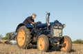 Old blue vintage fordson tractor Royalty Free Stock Photo