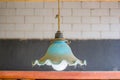 Old blue vintage lamp ceiling