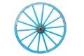 An old blue wagon wheel Royalty Free Stock Photo