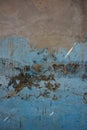 Old blue wall color flaked