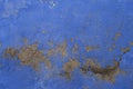 Old blue wall texture with flaking paint